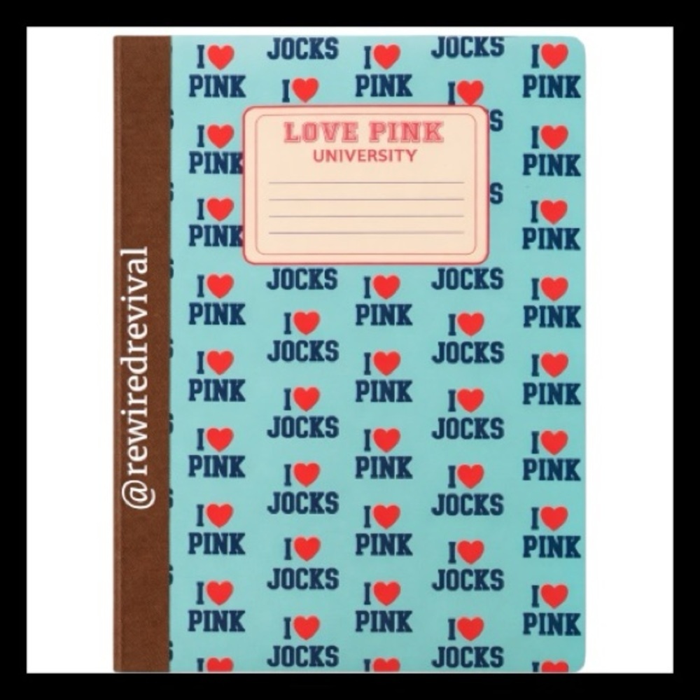 💙 Victoria’s Secret PINK 2007 “I ❤️ Jocks” Love Pink University Notebook 💙